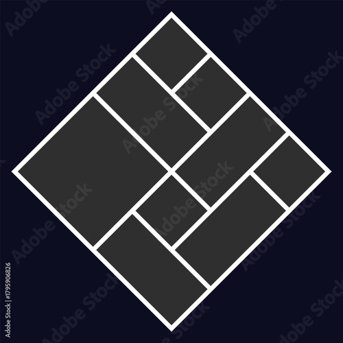 Smiling Young Man in Modern Geometric Photo Collage