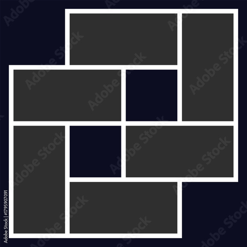 Modern Photo Collage Effect with Multiple Frames