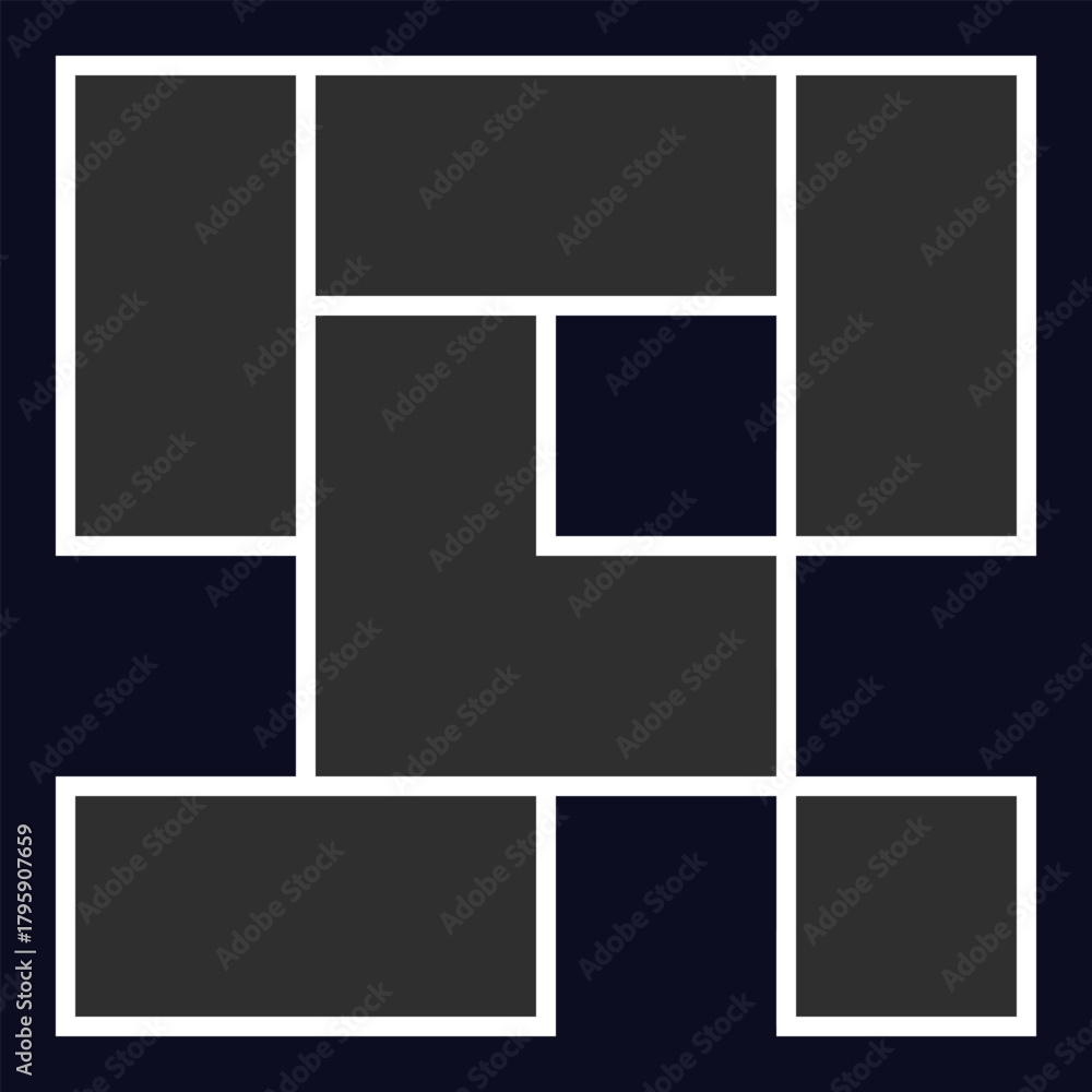 Obraz premium Modern Photo Collage Effect with Multiple Frames