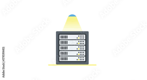 Server stack with light