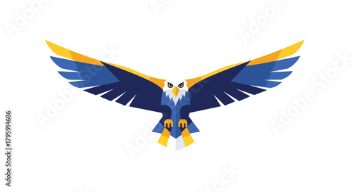 Stylized eagle with spread wings