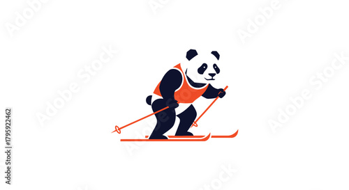 Panda skier