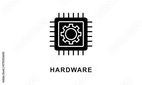 Hardware vector icon isolated on white background