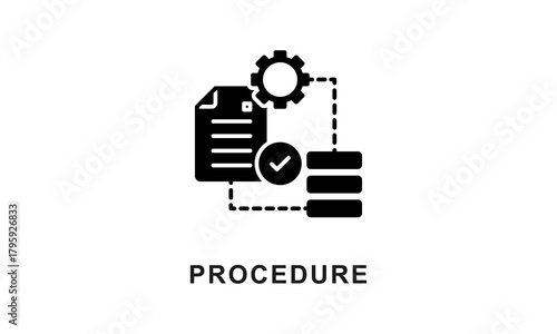 Procedure vector icon isolated on white background