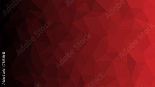 Dark red polygonal background - modern abstract design