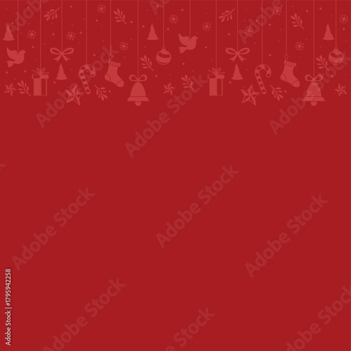 Christmas Ornaments Background Vector Design.