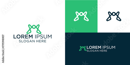 Abstract logo design template for creative business branding, a minimalist, elegant symbol perfect for technology, wellness, or innovative startups needing a distinctive mark