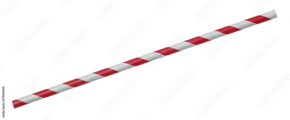 Obraz premium Paper drinking straw isolated on white, clipping