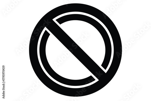 no entry vector icon silhouette illustration