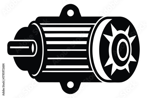 electric motor vector icon silhouette