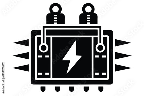 circuit breaker  vector icon silhouette