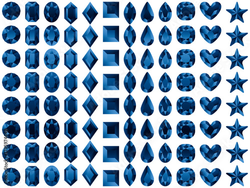 ラインストーン1、15青