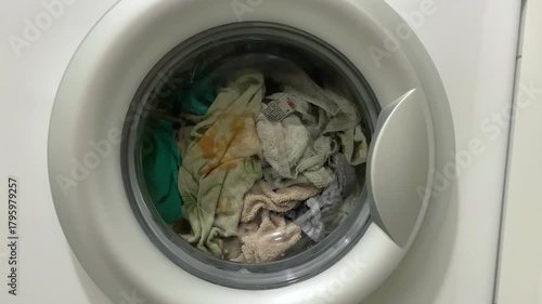 Tranquil domestic setting with delicate fabric swaying softly