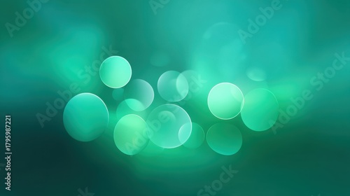 Soft Green Bokeh Background with Gentle Light Effects for Use in Websites, Presentations, and Graphic Design Projects