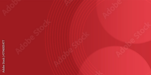 Luxury red background with circle abstract design.