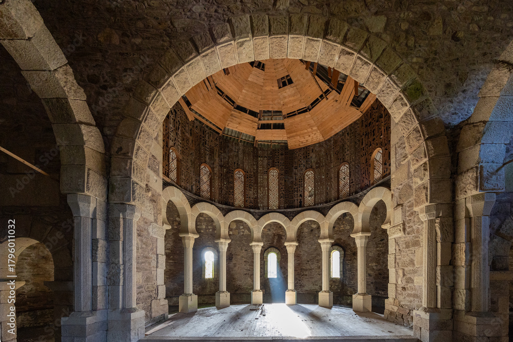 Fototapeta premium Shrine of our lady of fatima abandoned church interior