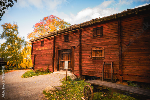 Photography Traditional Scandinavian village in Skansen, Stockholm