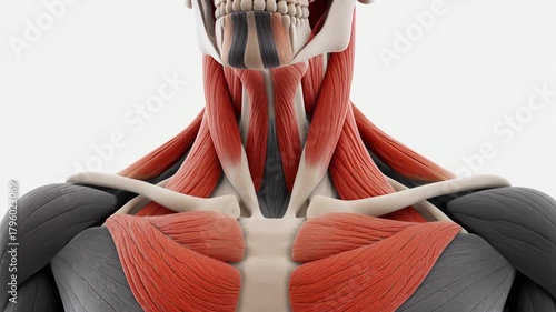 Detailed 3D Anatomy of Human Neck Muscles, Focusing on Anterior Scalene