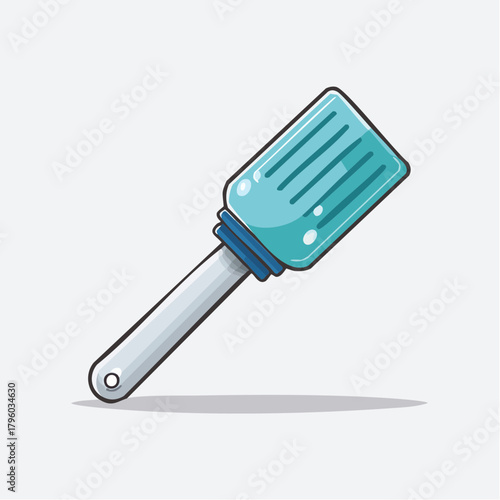 Stylized vector graphic illustration of a spatula for cooking or kitchen use