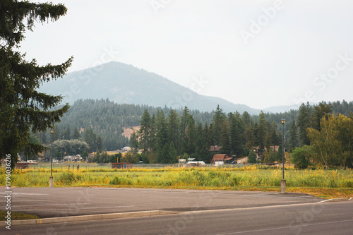 City of Chewelah Washington State with Colville National Forest in distance.