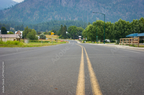 City of Chewelah Washington State with Colville National Forest in distance.