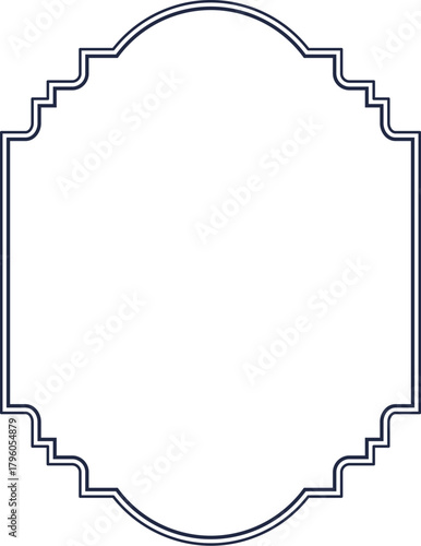 Ornate Badge Frame Outline