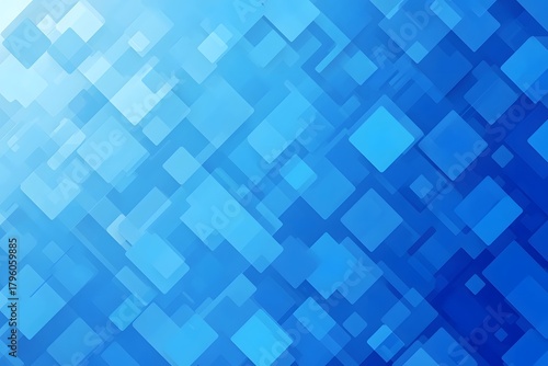 Abstract Blue Banner Background. An abstract blue background with a random square pattern