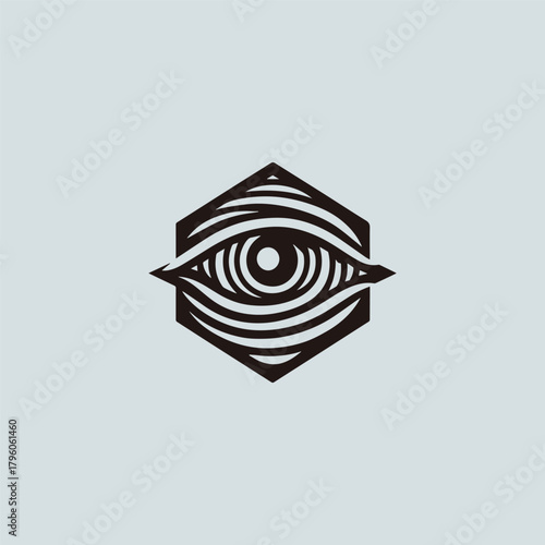 Eye logo style icon design template vector illustration