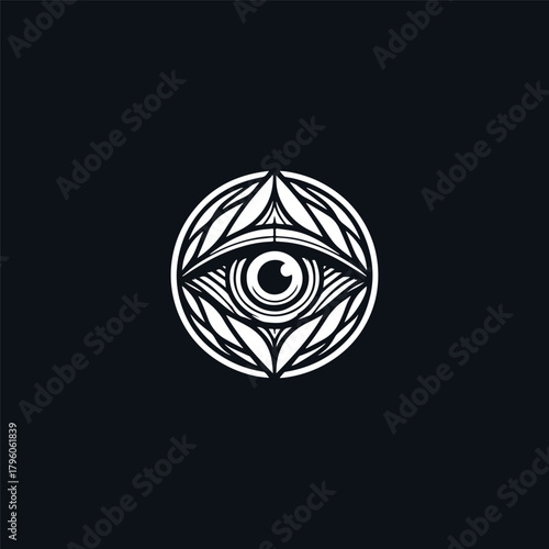 Eye logo style icon design template vector illustration