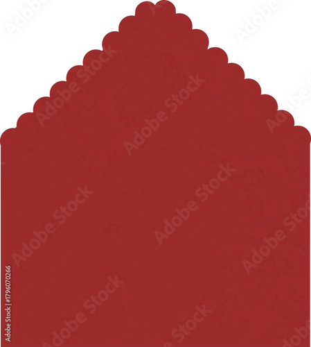 Scalloped Open Paper Envelope