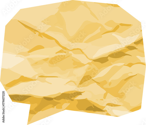 Crumpled Paper Speech Bubble