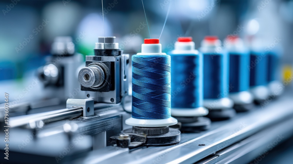 Fototapeta premium Copper Wire Spools in Industrial Setting with High-Definition Photography
