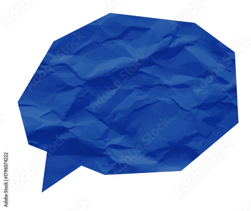 Crumpled Speech Bubble Paper