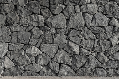 Natural volcanic stone wall texture from Tenerife, Spain