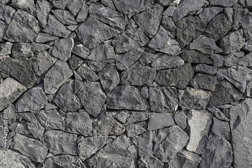 Natural volcanic stone wall texture from Tenerife, Spain