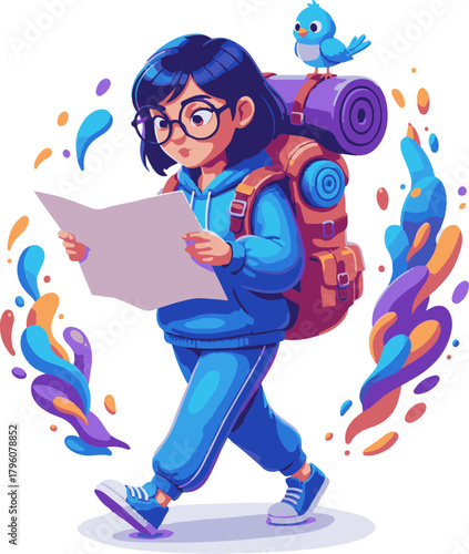 Adventure Map Explorer Vector