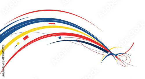 Abstract Dynamic Flat Speed Lines Sport Action Graphic Background