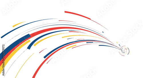 Dynamic Abstract Flat Speed Trail Lines Burst Background Vector