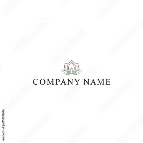 Elegant Lotus Flower Logo Design for Company Name.