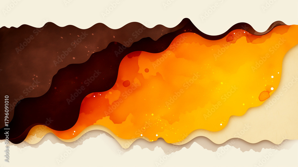 Obraz premium チョコレートやキャラメルのような液体の層