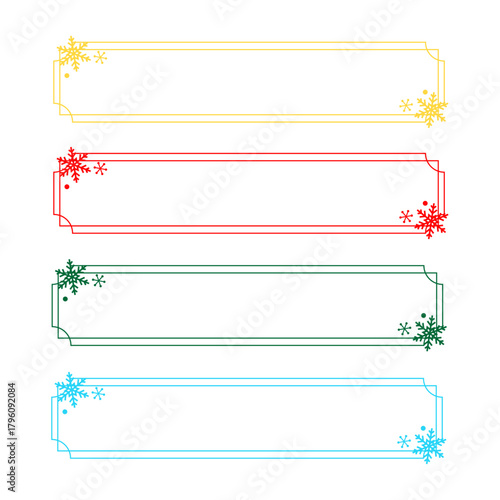 害の結晶をあしらったカラフル線画フ
レーム4点コレクショ