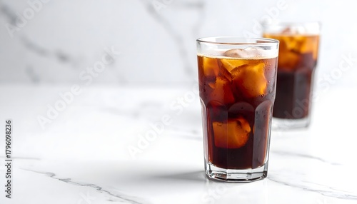 Cold Brew Bottle on Marble Surface Minimal Clean Beverage Photography