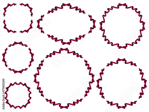 リボン蝶F、円、m11ワイン