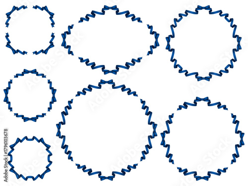 リボン蝶F、円、m15青