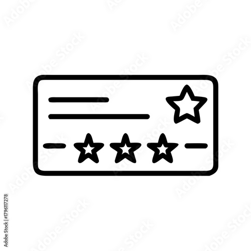 Loyalty card design with stars
