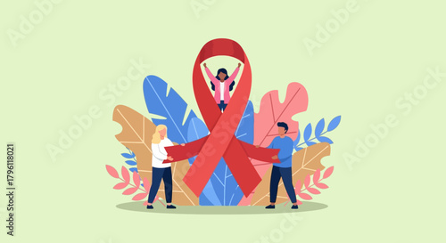 World AIDS Day Support and Unity Concept