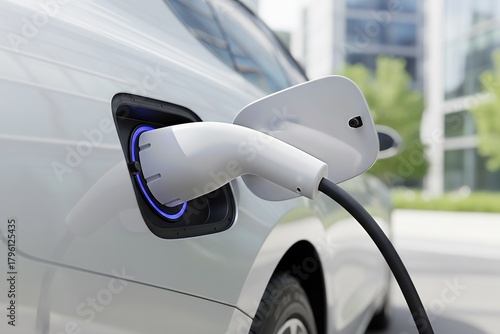 Close-Up EV Charging Connector