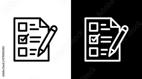 Survey With Icon Set Design