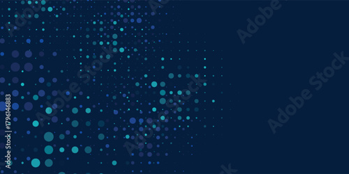 Pixel background. Abstract gradient background. Neon dots. Technological Vector illustration