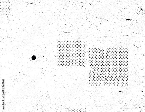 Distressed halftone texture overlay element. Grunge effect background. Halftone pattern.